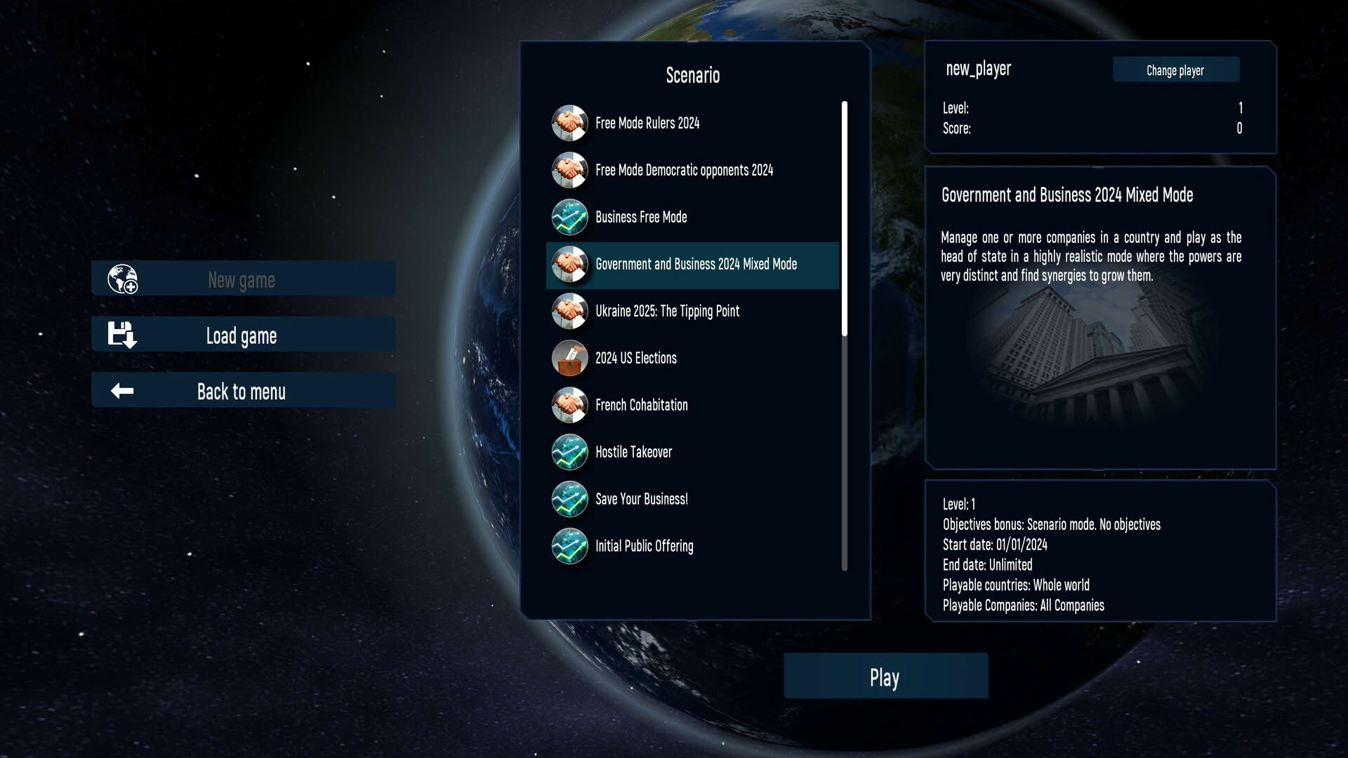 Screenshot for Geo-Political Simulator 5