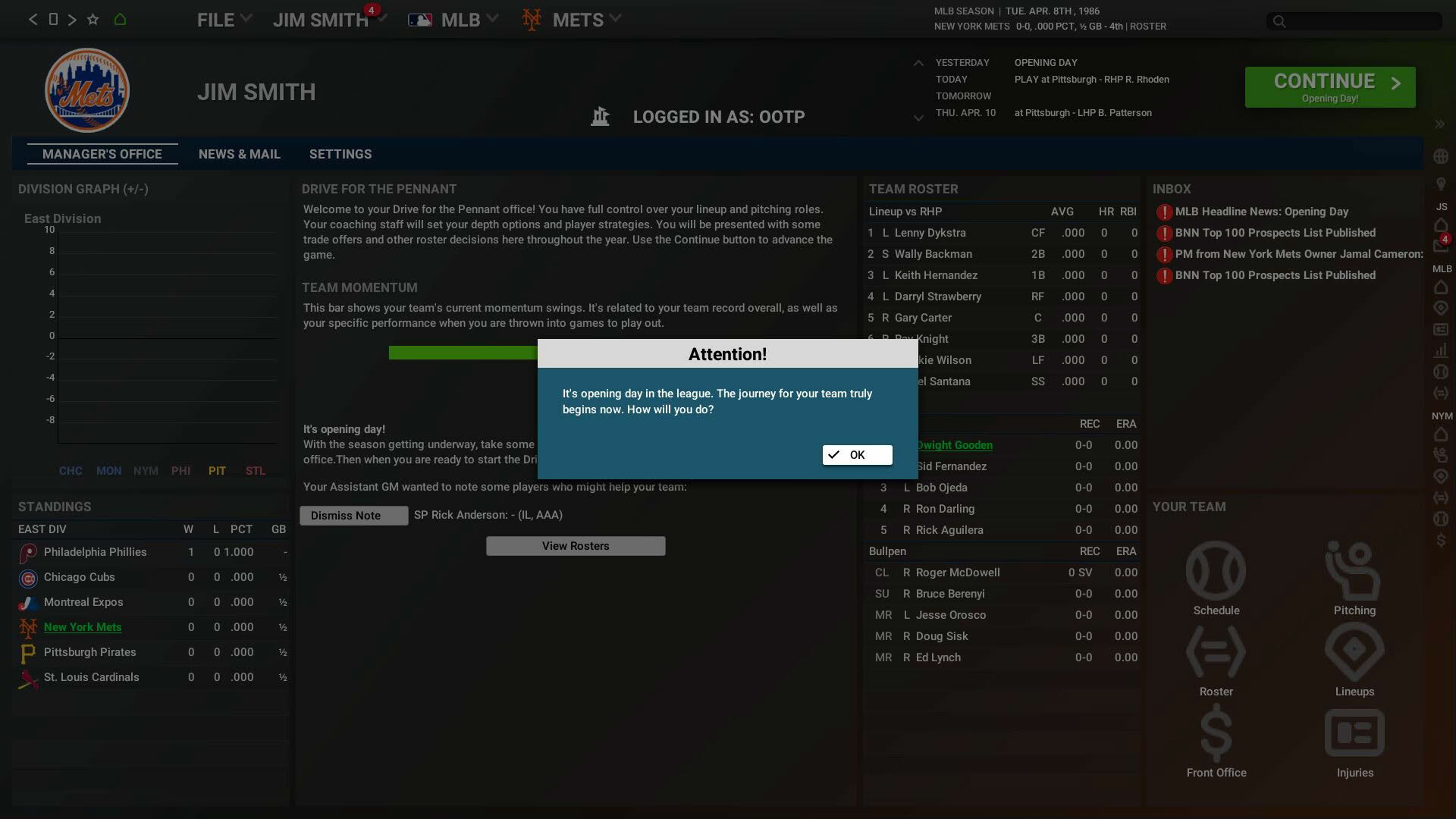 Screenshot for Out of the Park Baseball 26