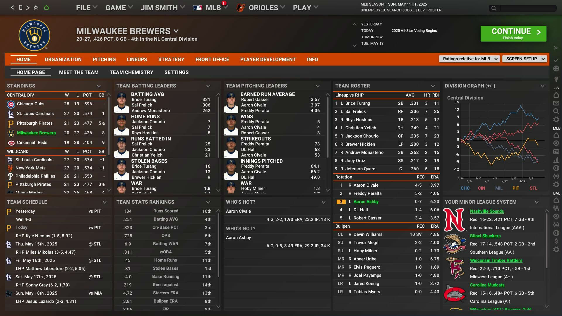Screenshot for Out of the Park Baseball 26