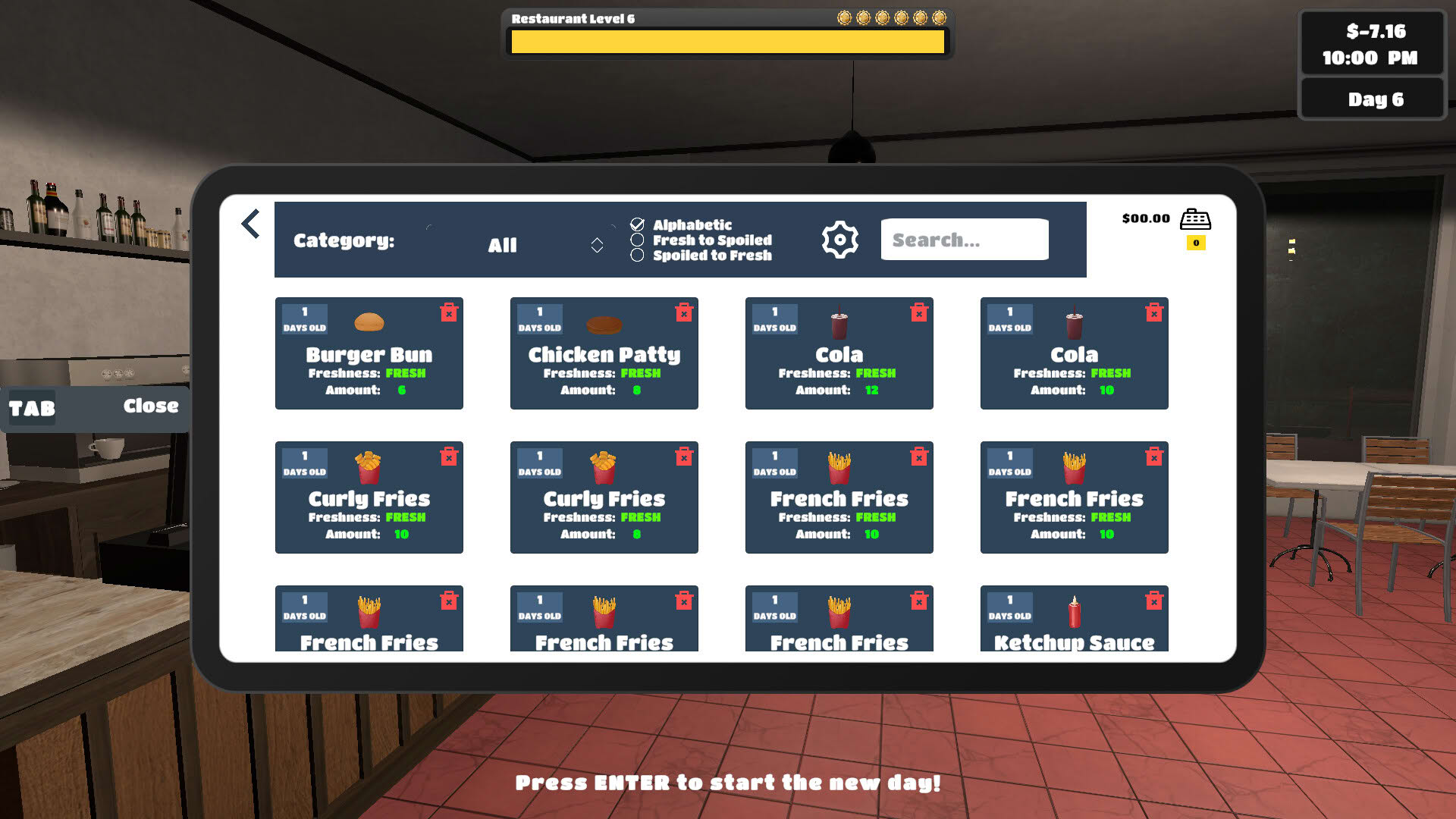Screenshot for Restaurant Owner: A Restaurant Simulator