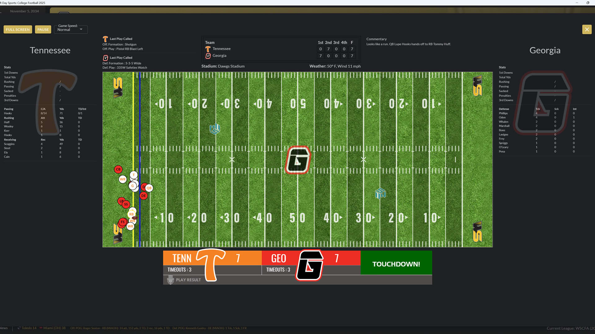 Screenshot for Draft Day Sports: College Football 2025