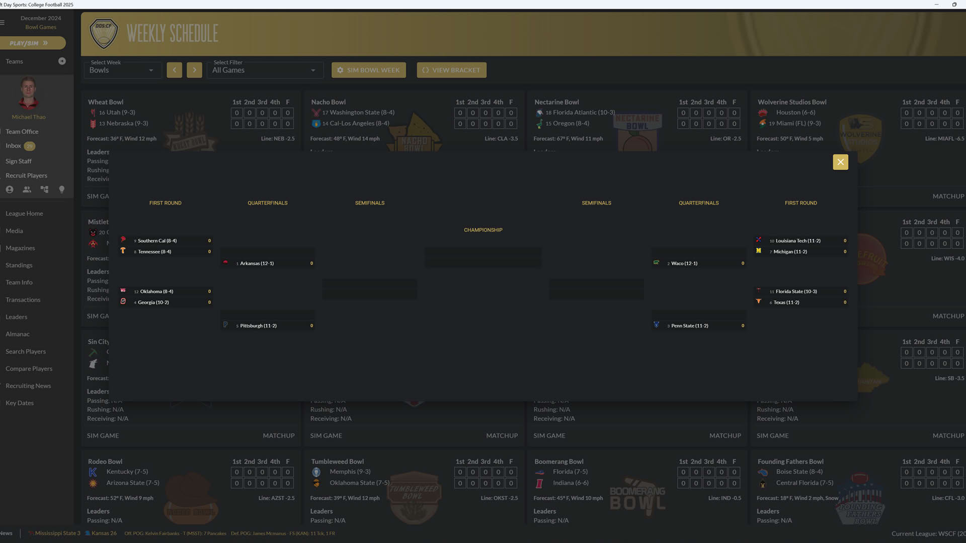 Screenshot for Draft Day Sports: College Football 2025