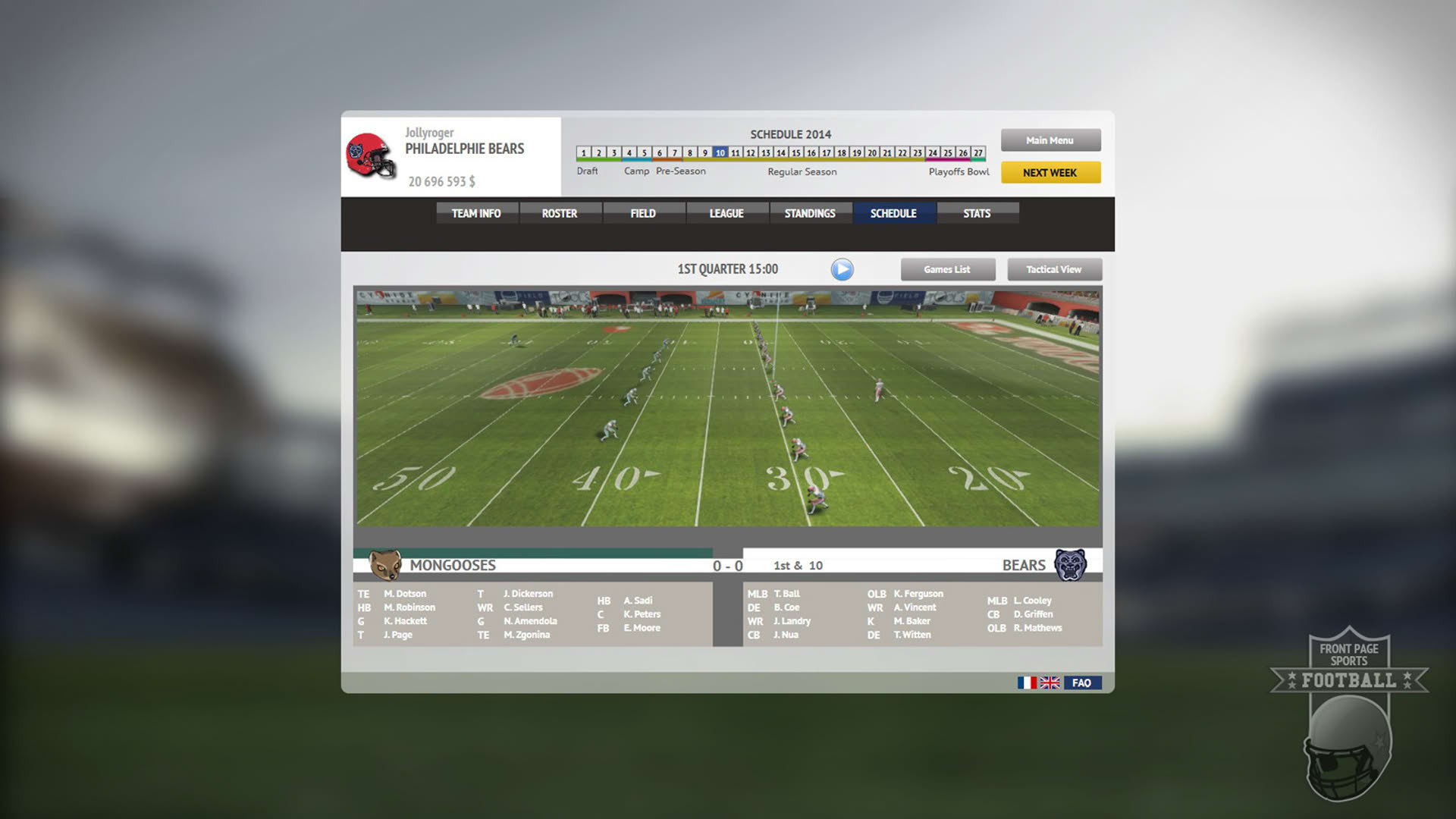 Screenshot for Front Page Sports Football
