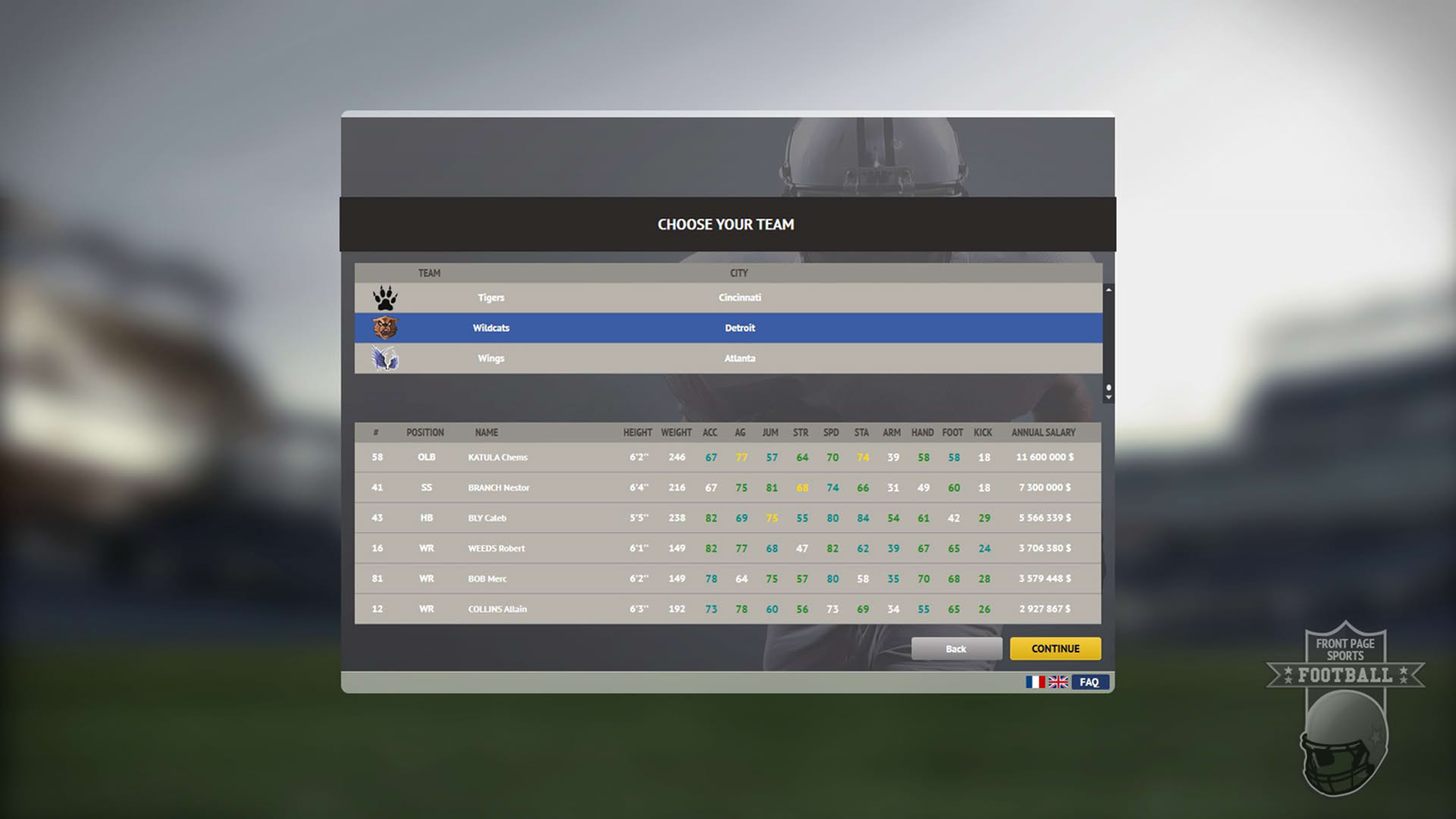 Screenshot for Front Page Sports Football