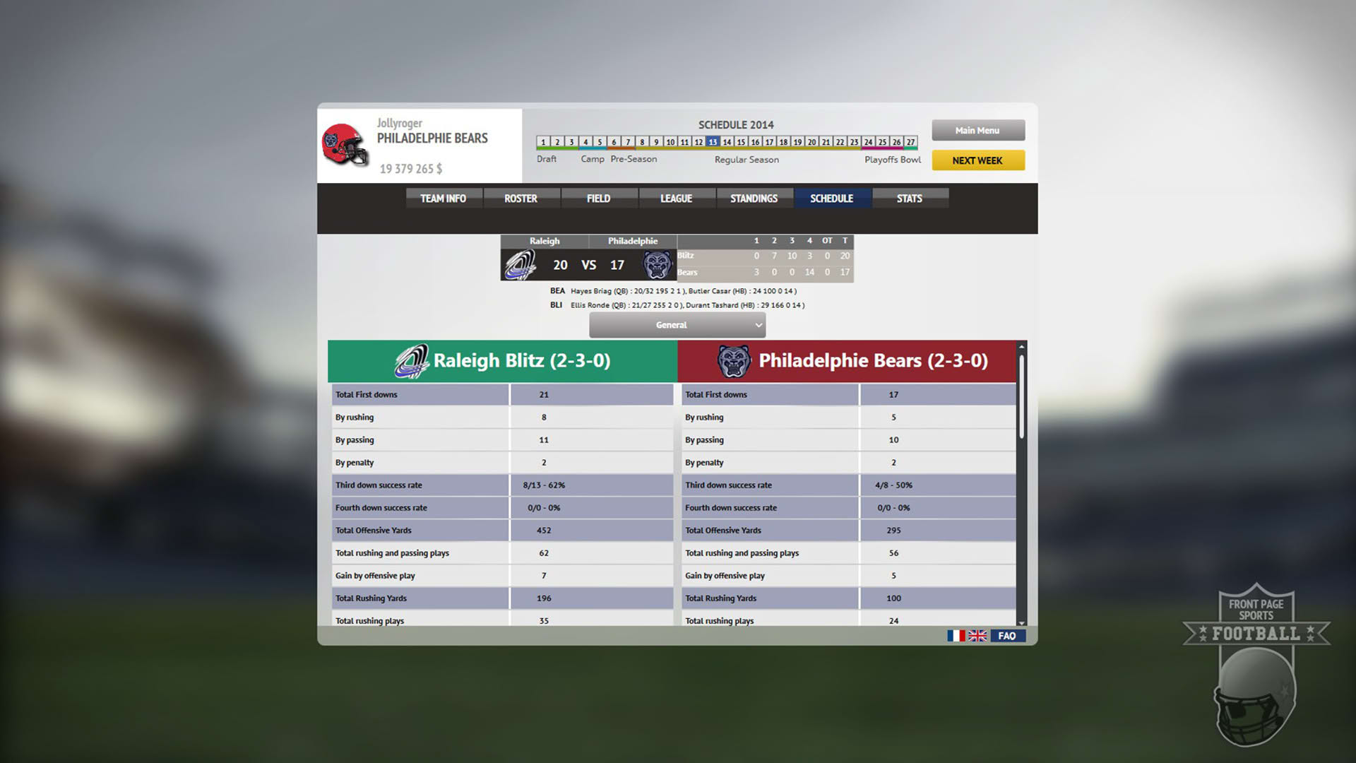 Screenshot for Front Page Sports Football