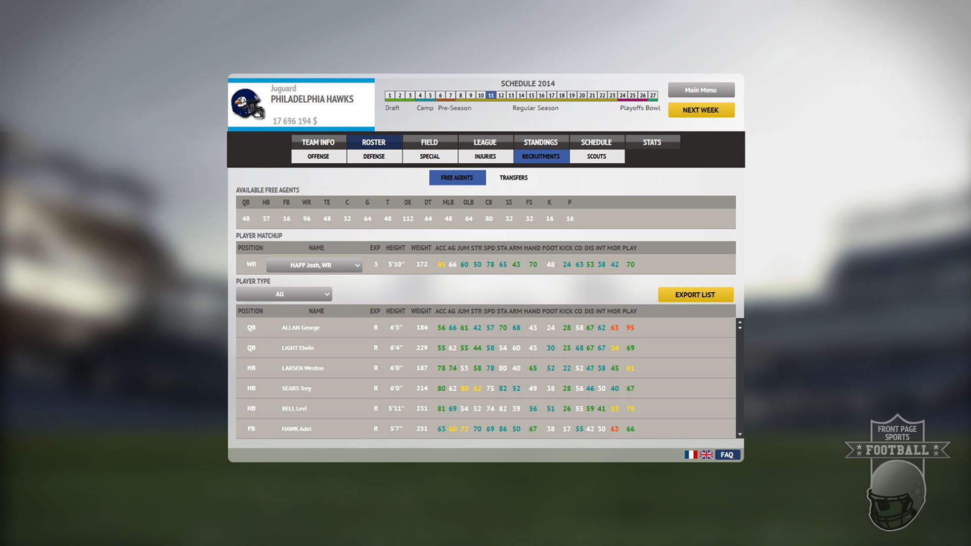 Screenshot for Front Page Sports Football