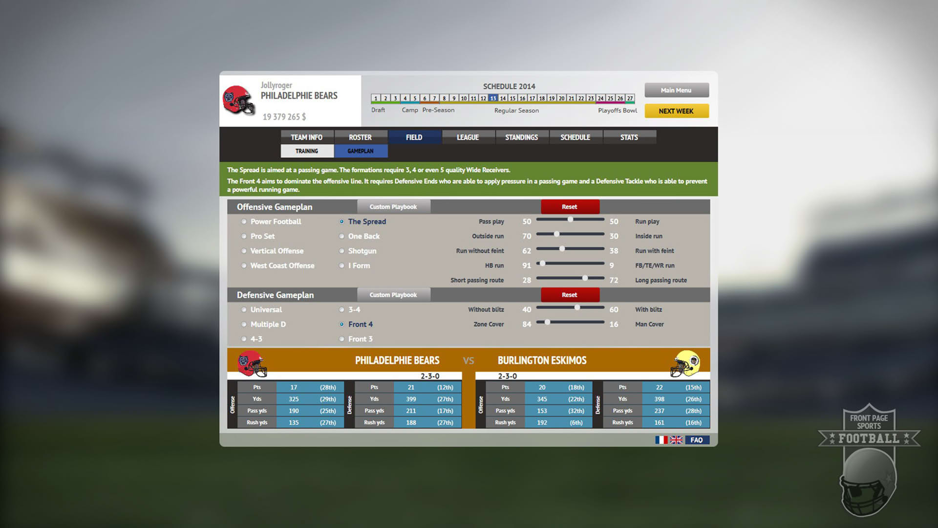 Screenshot for Front Page Sports Football