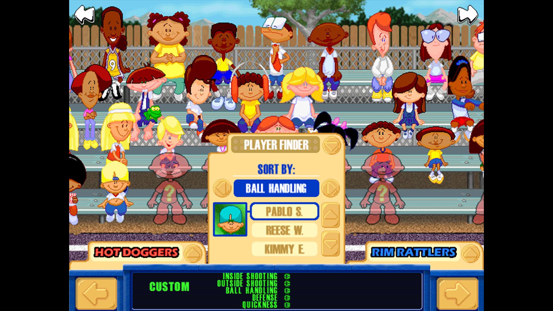 Screenshot for Backyard Basketball ‘01