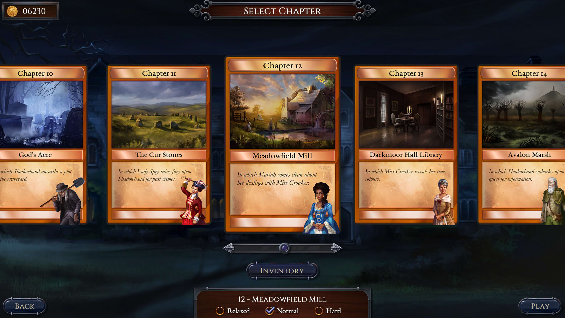 Screenshot for Shadowhand Solitaire