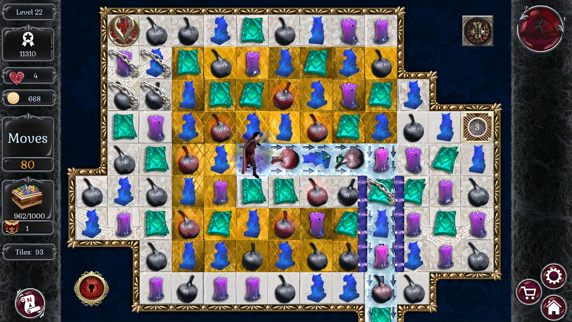 Screenshot for Jewel Match: Dracula - Collector's Edition