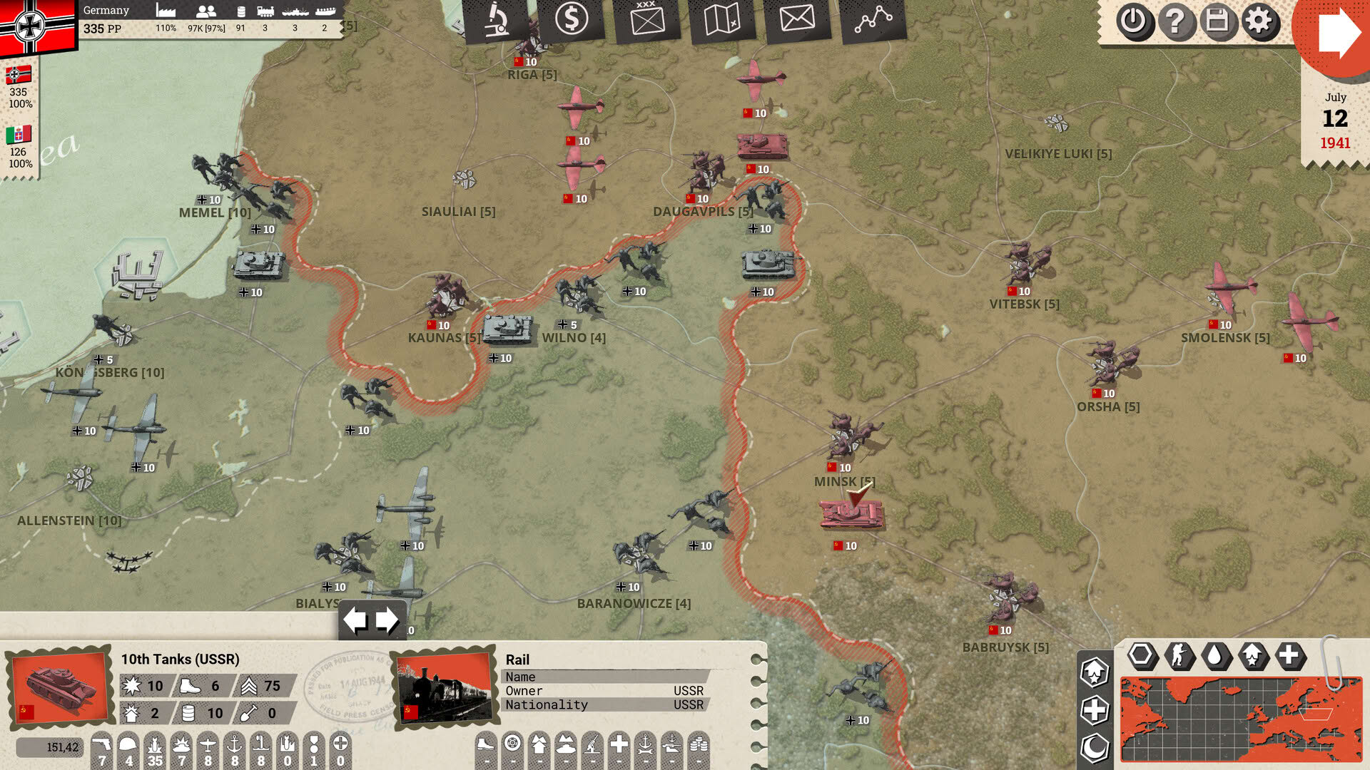 Screenshot for Commander: Europe at War