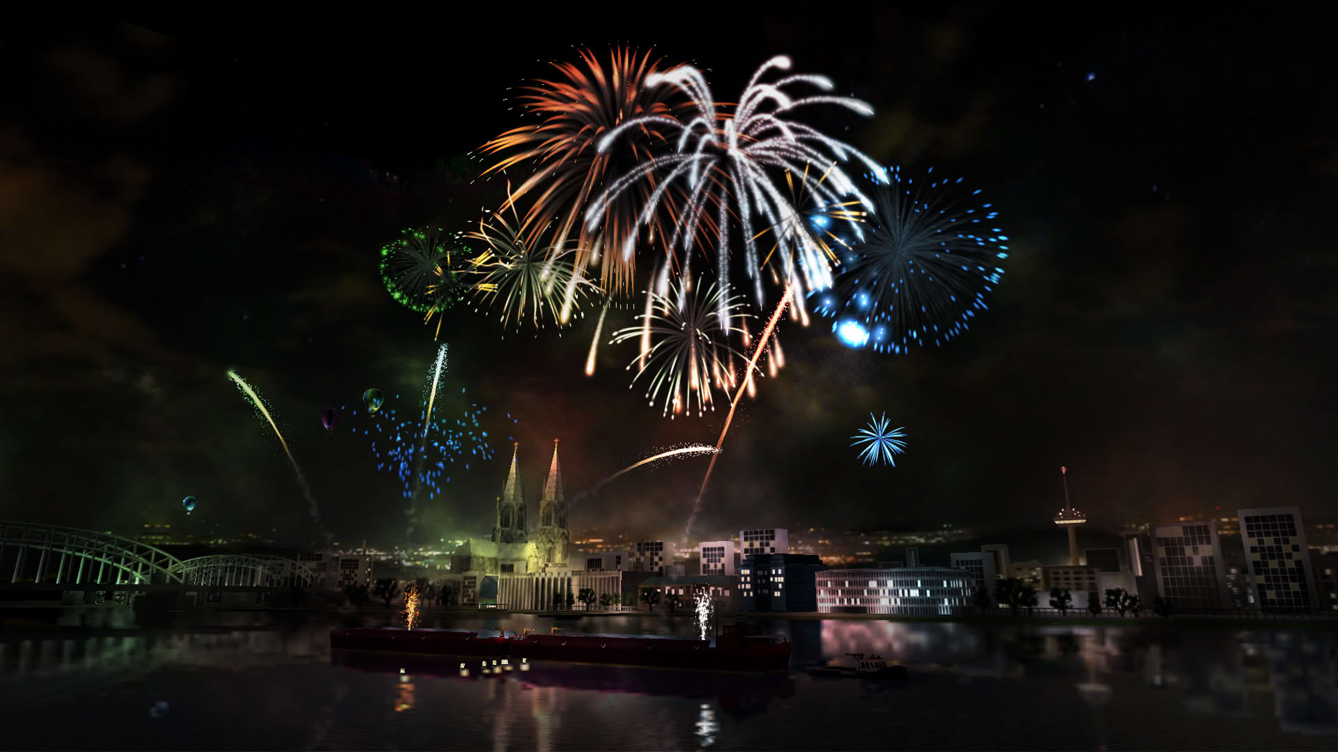 Screenshot for Fireworks Simulator