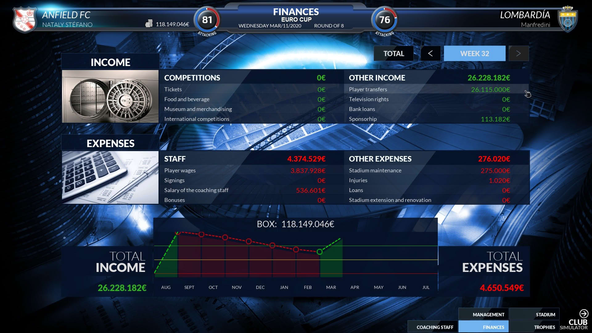 Screenshot for Football Club Simulator - FCS
