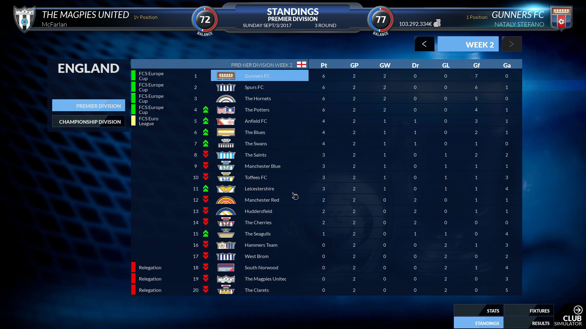 Screenshot for Football Club Simulator - FCS