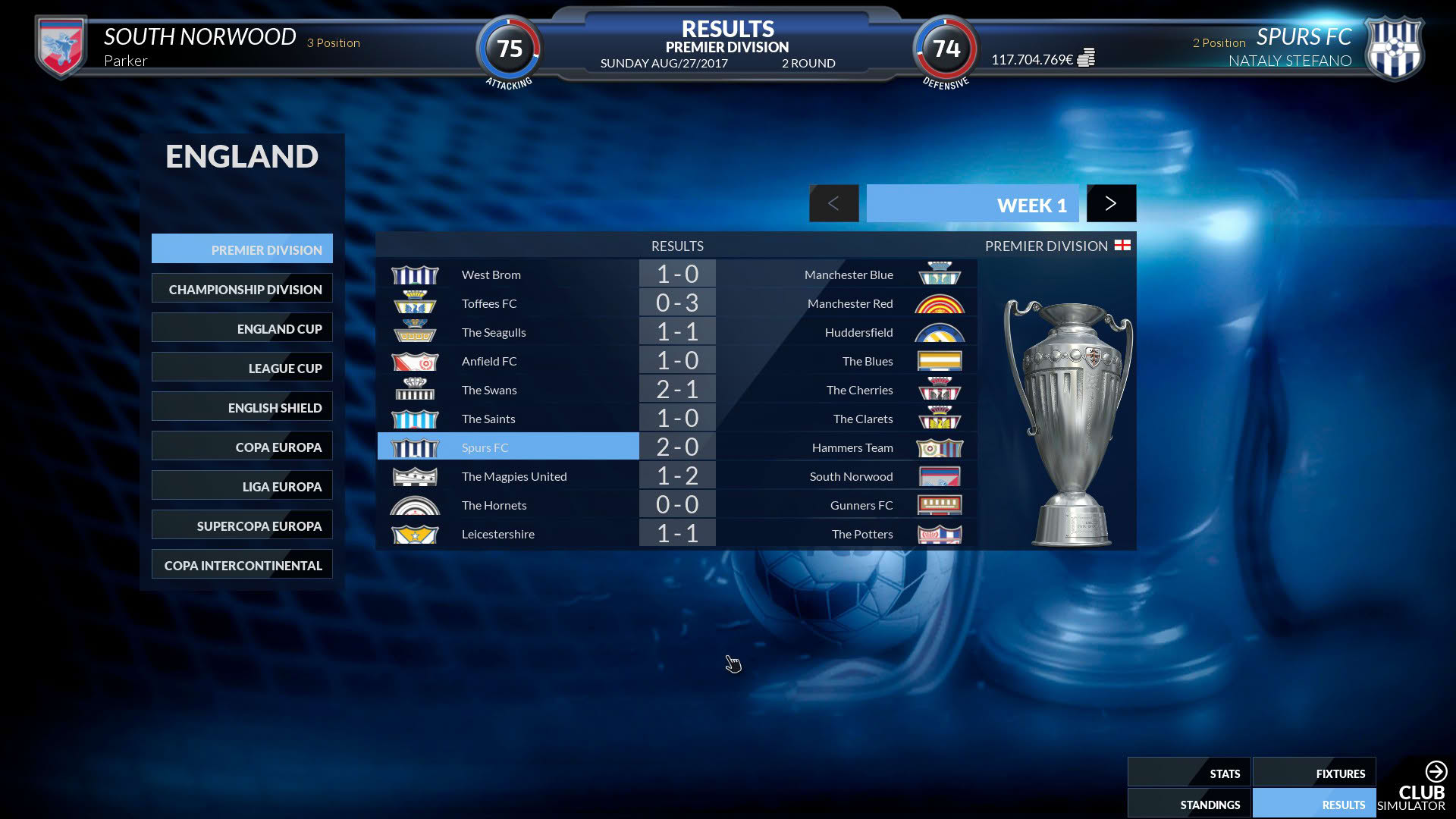 Screenshot for Football Club Simulator - FCS