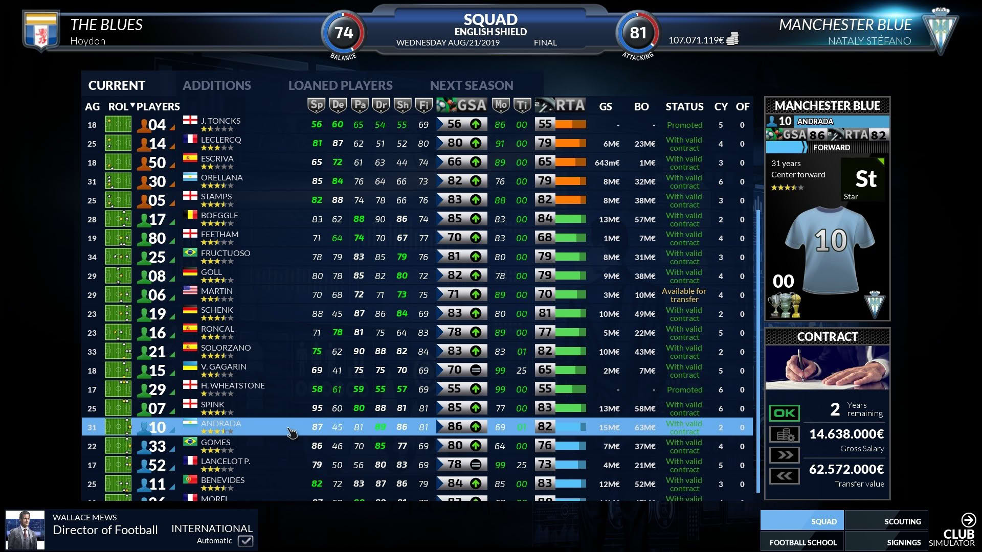 Screenshot for Football Club Simulator - FCS
