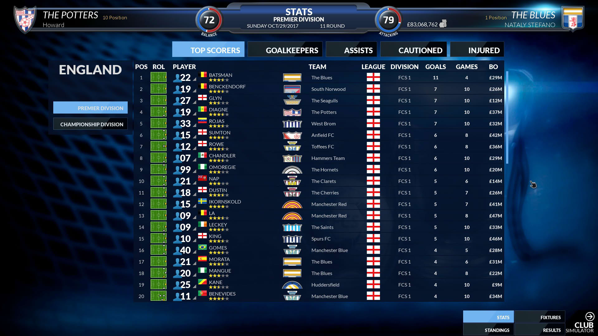 Screenshot for Football Club Simulator - FCS