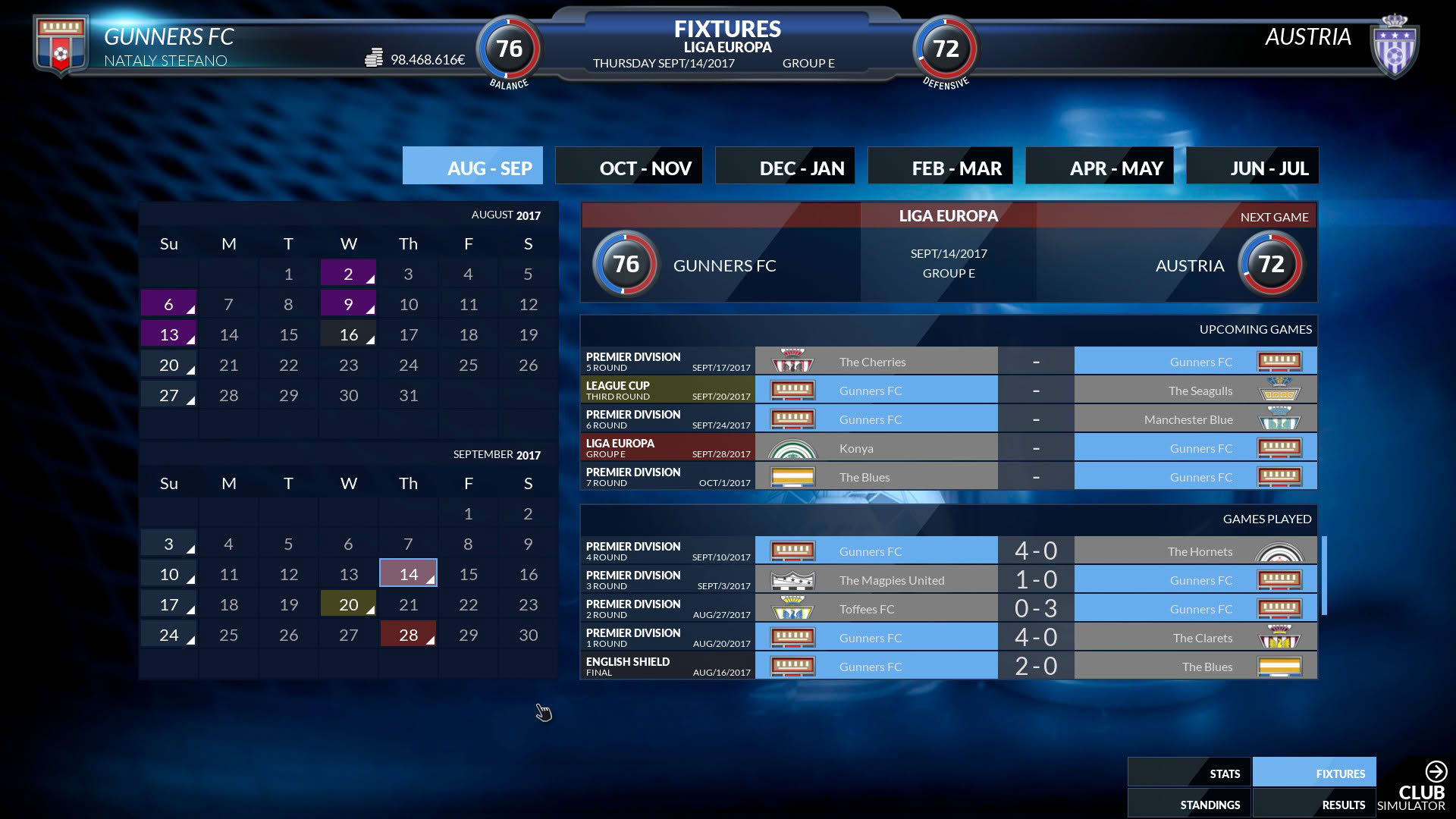 Screenshot for Football Club Simulator - FCS