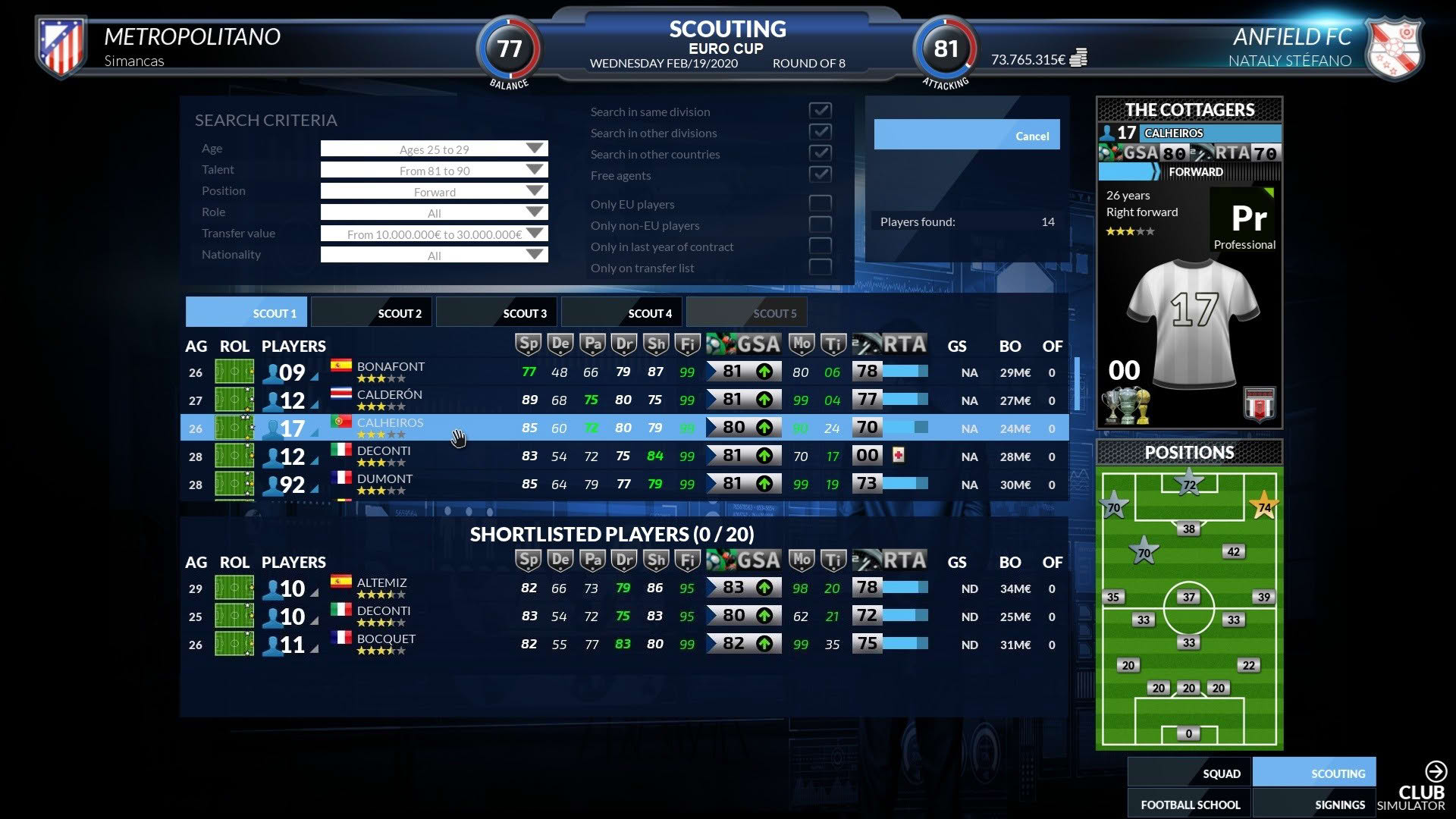 Screenshot for Football Club Simulator - FCS