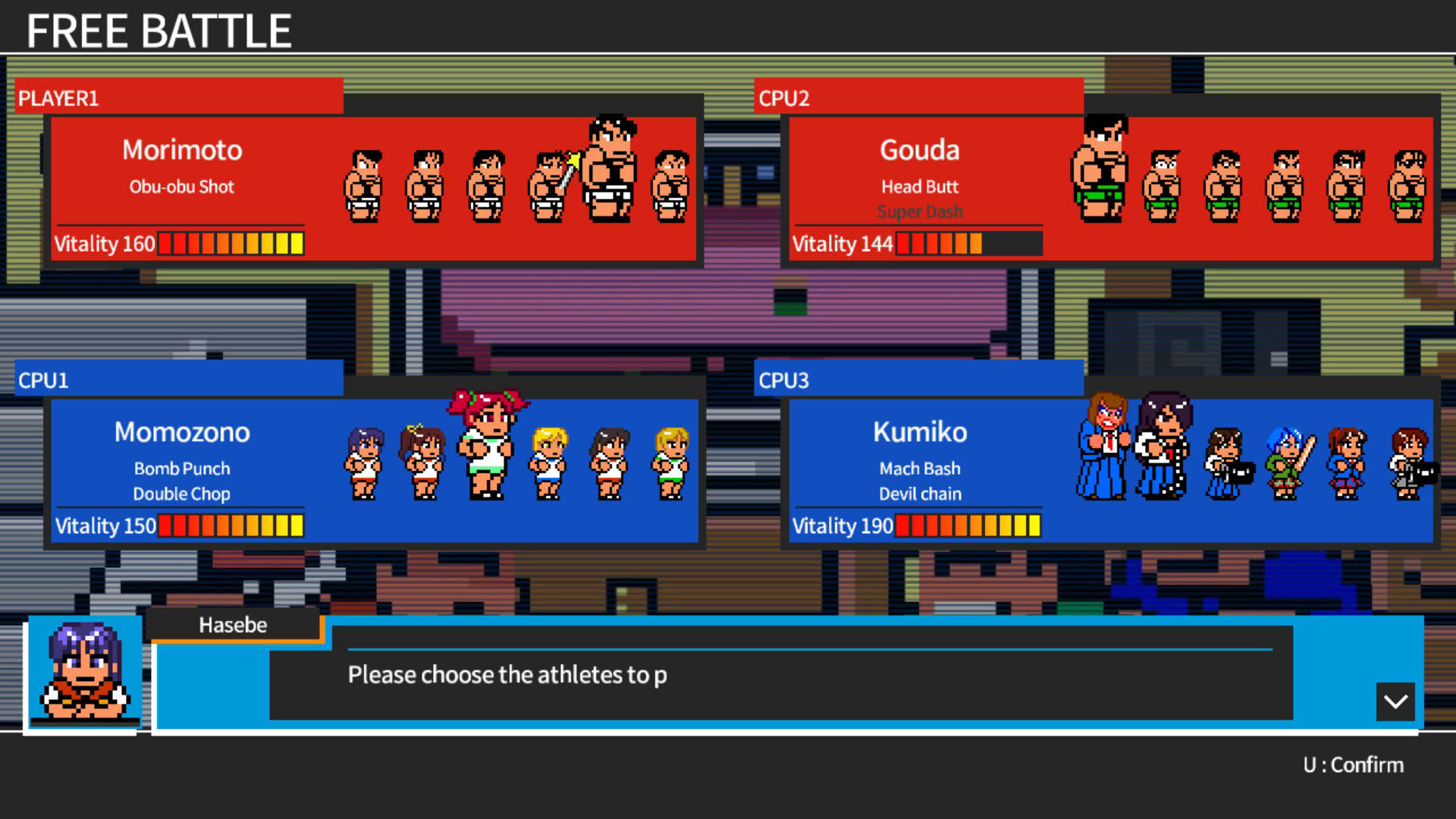 Screenshot for River City Super Sports Challenge: All Stars Special