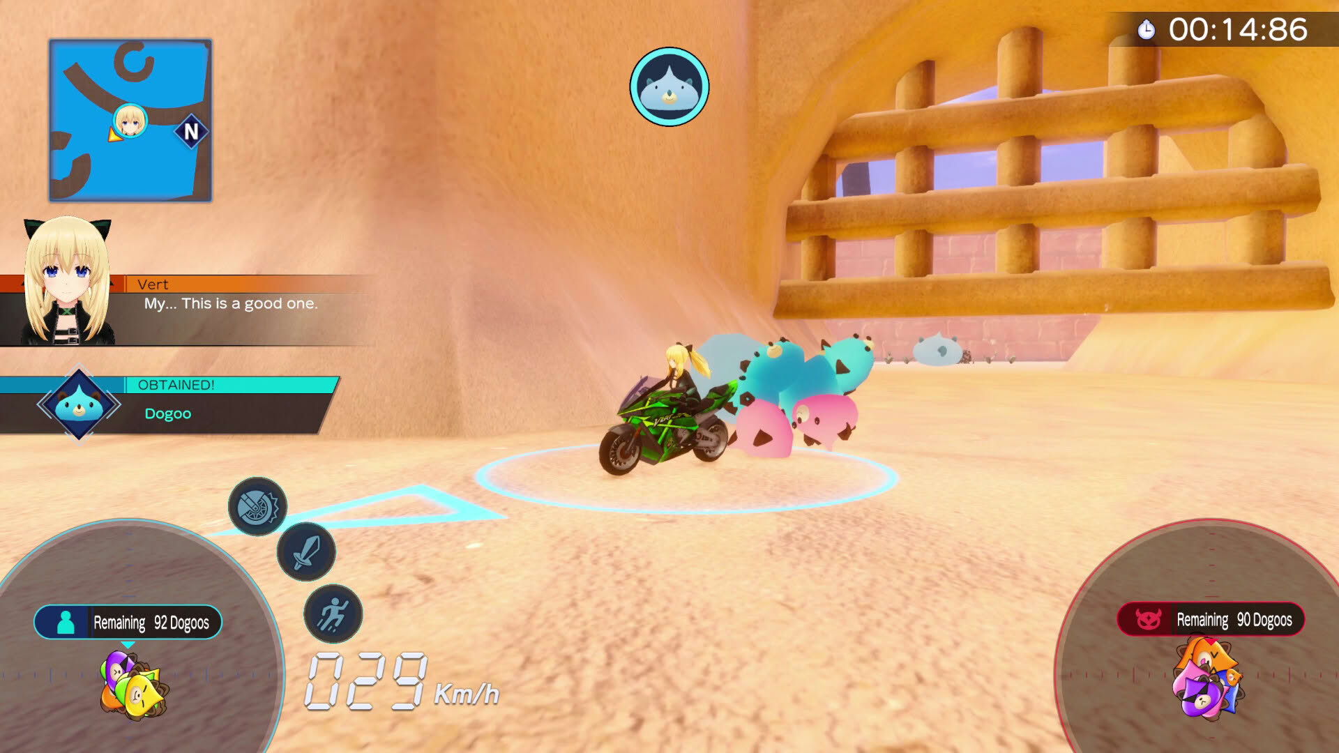 Screenshot for Neptunia Riders vs. Dogoos