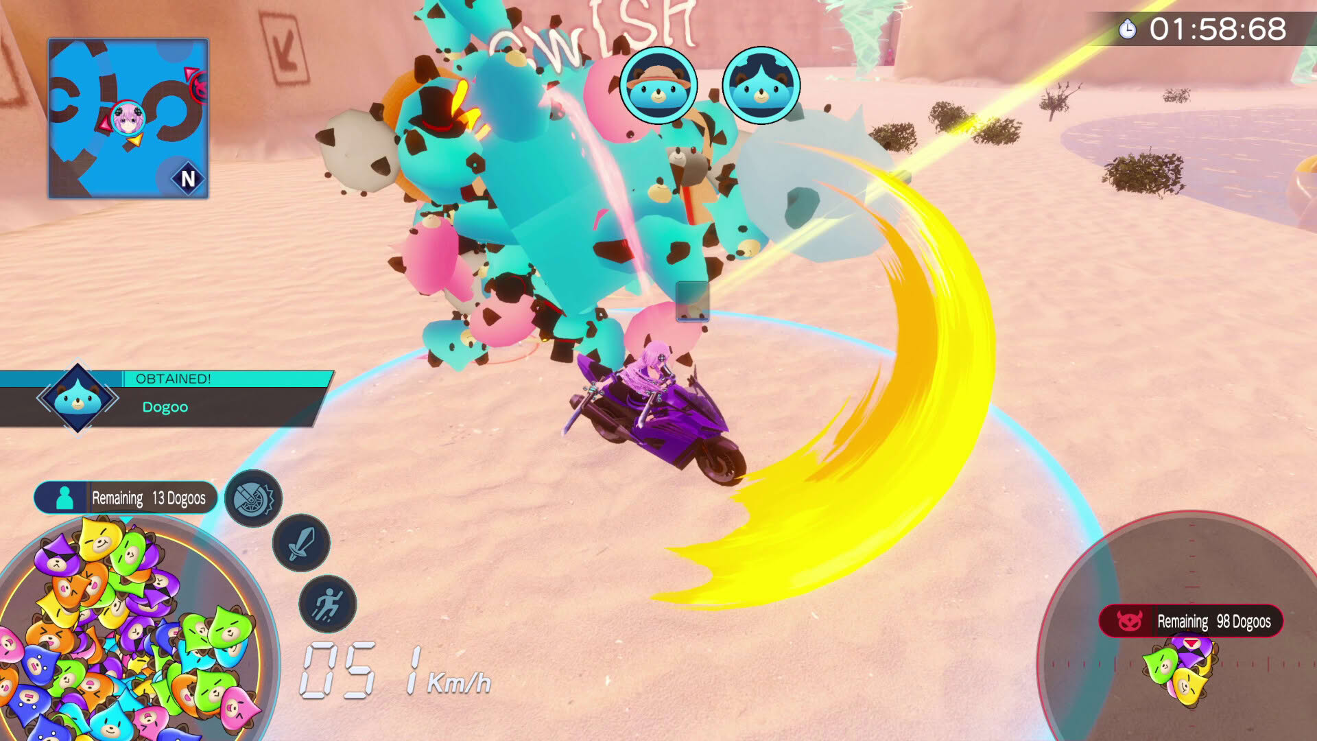 Screenshot for Neptunia Riders vs. Dogoos