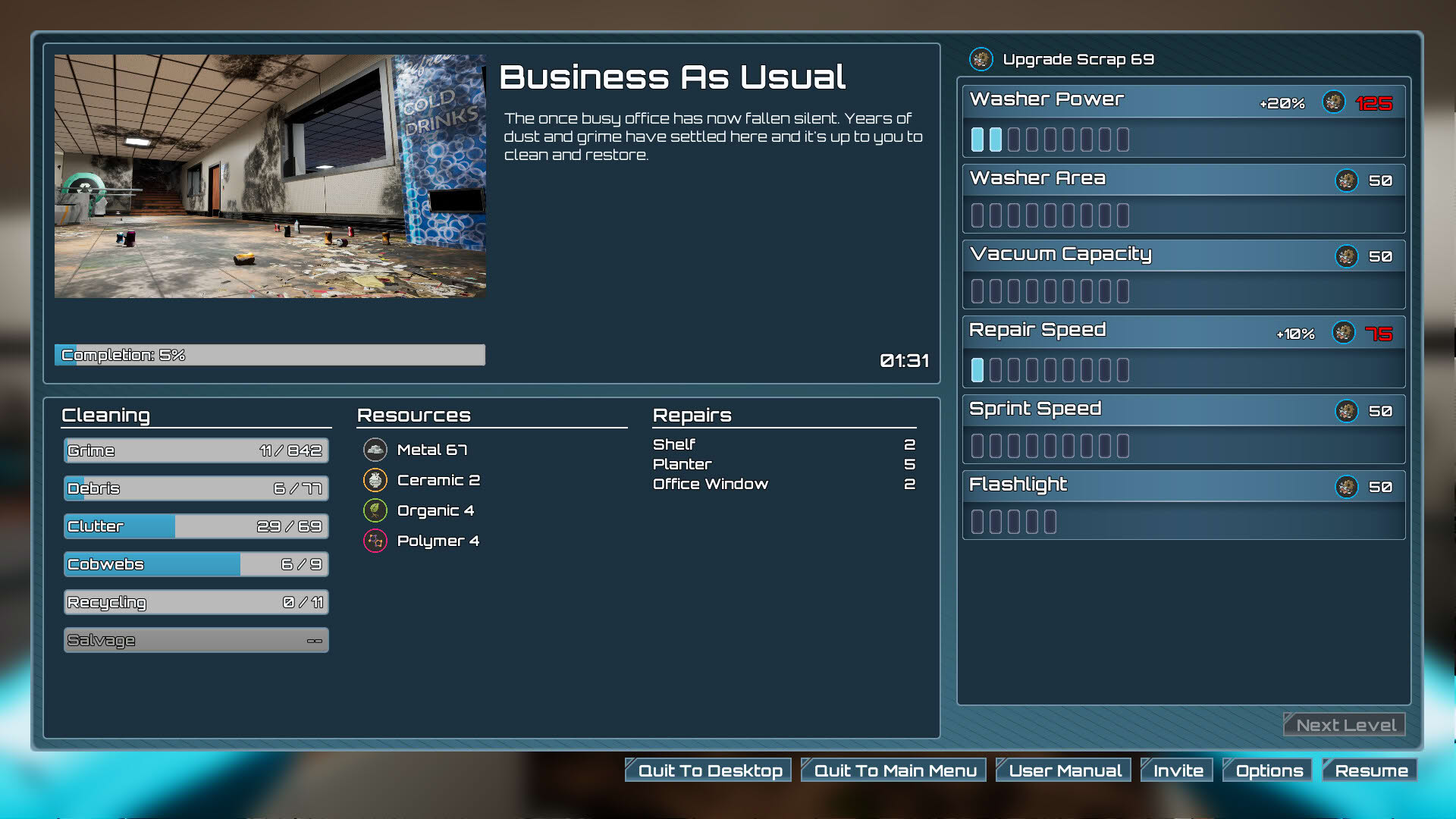 Screenshot for P.A.C.K.: Post Apocalyptic Cleaning Kit