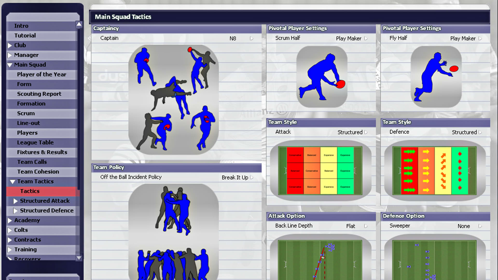 Screenshot for Rugby Union Team Manager 2015