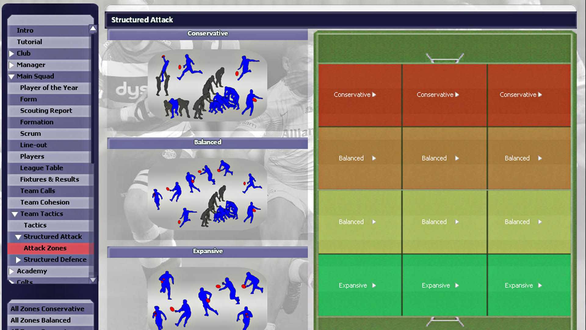 Screenshot for Rugby Union Team Manager 2015
