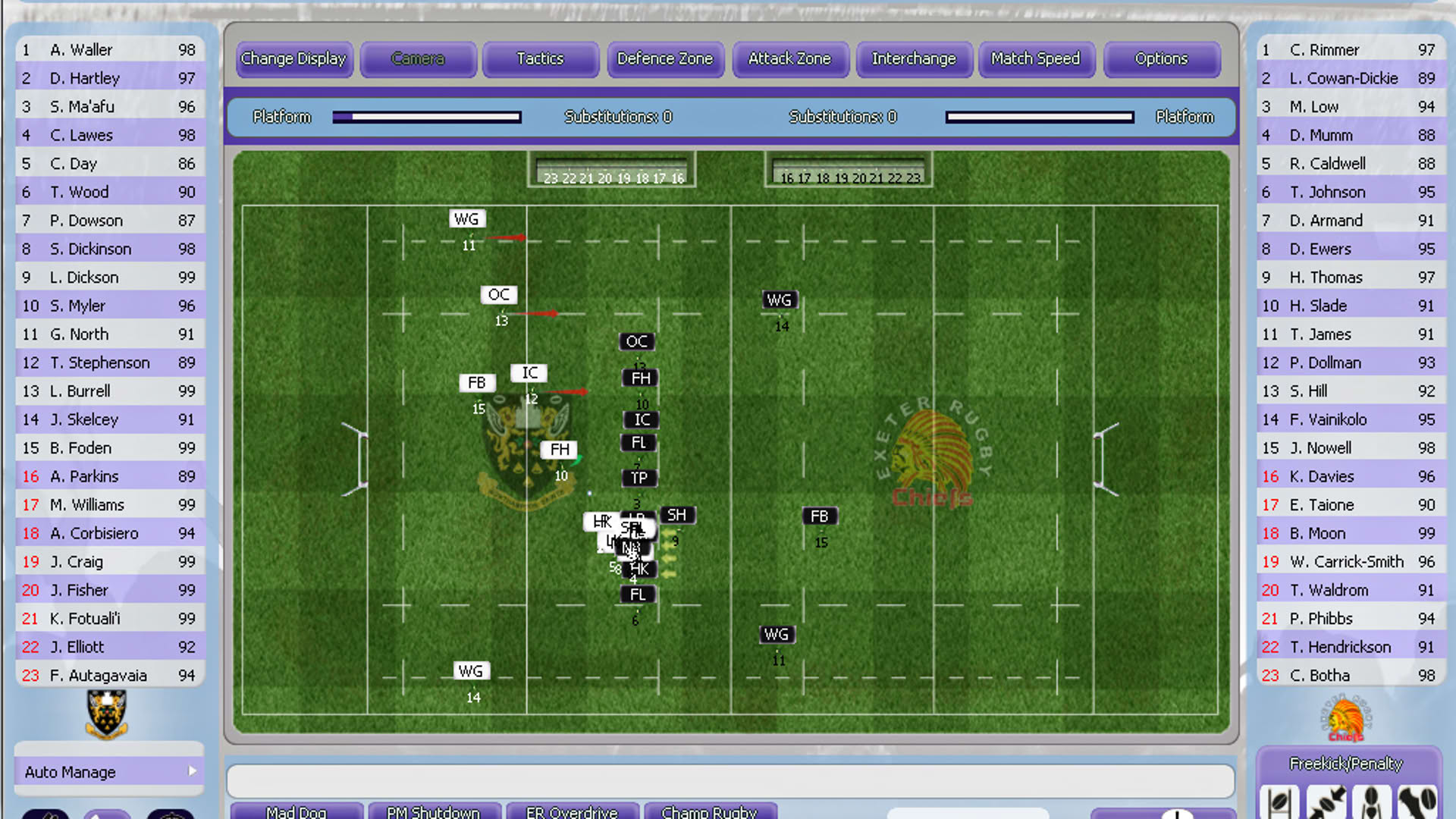Screenshot for Rugby Union Team Manager 2015