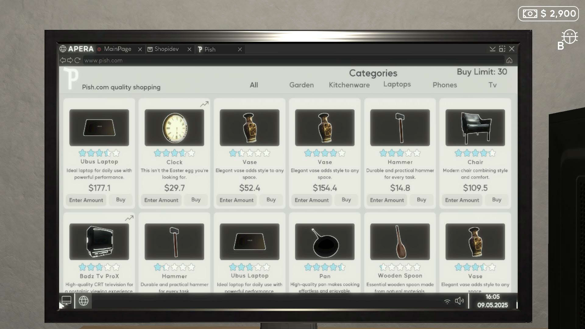 Screenshot for E-Commerce Simulator 2025