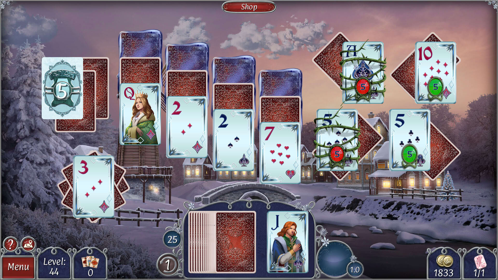Screenshot for Jewel Match Solitaire Winterscapes 3: Collector's Edition