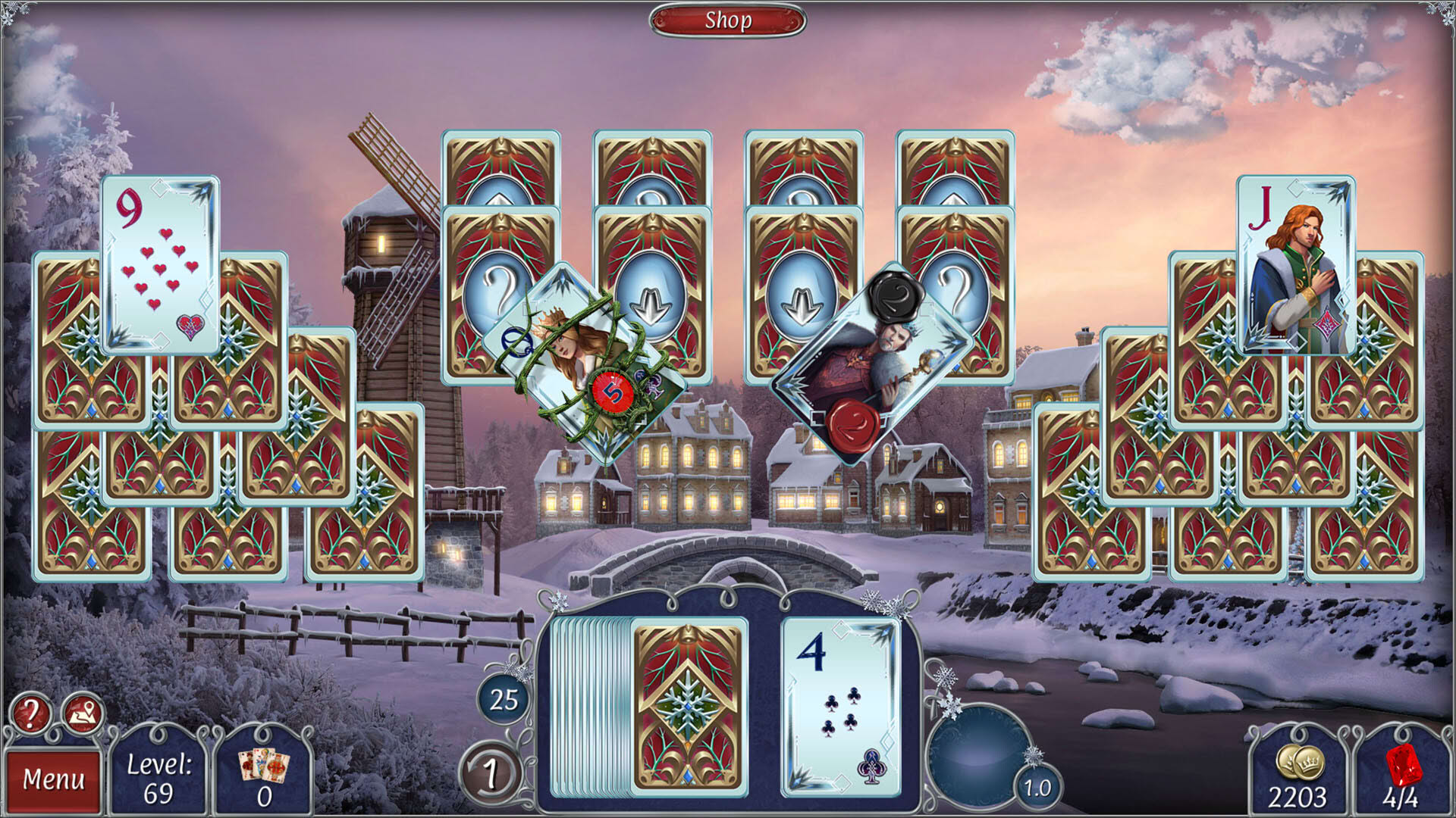 Screenshot for Jewel Match Solitaire Winterscapes 3: Collector's Edition