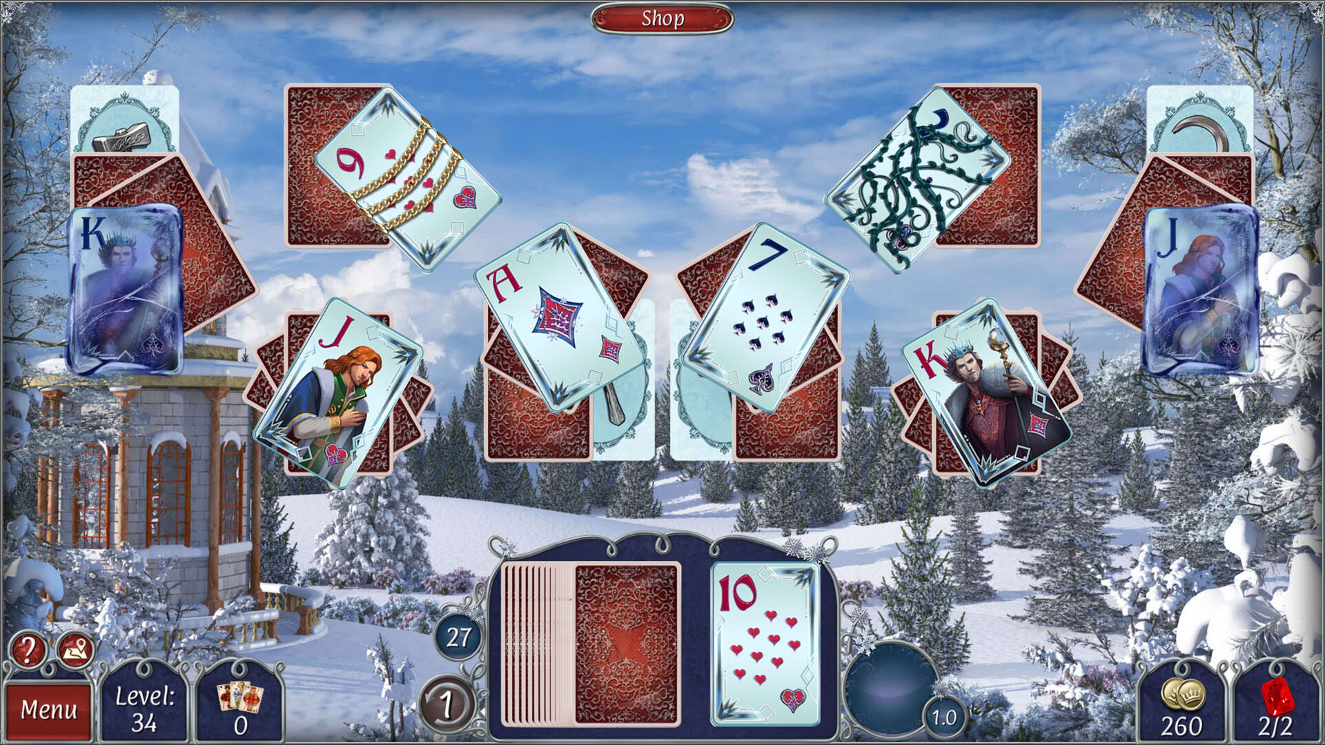 Screenshot for Jewel Match Solitaire Winterscapes 3: Collector's Edition