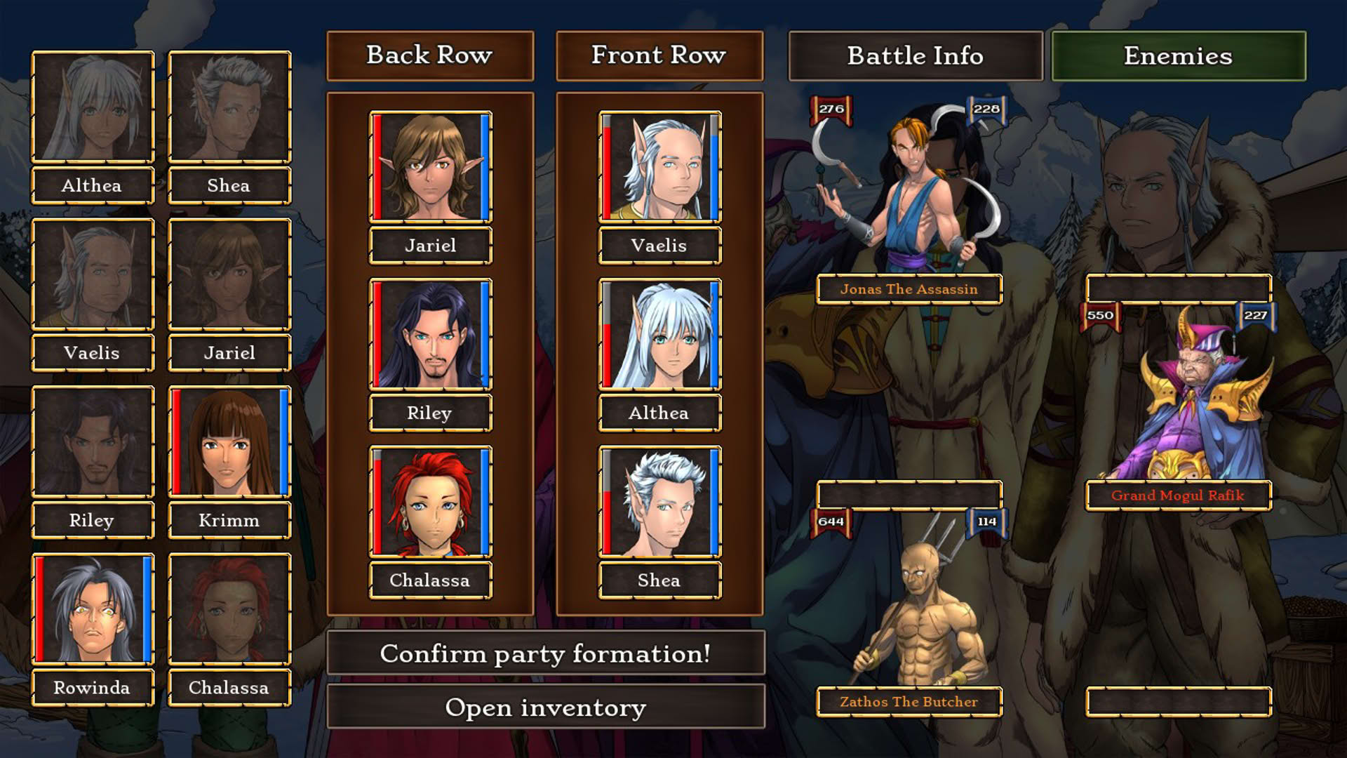 Screenshot for Tales of Aravorn: Seasons of the Wolf