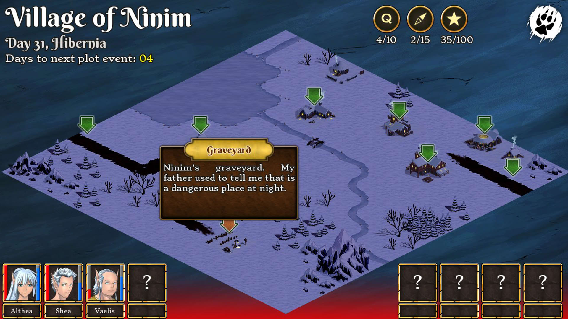 Screenshot for Tales of Aravorn: Seasons of the Wolf