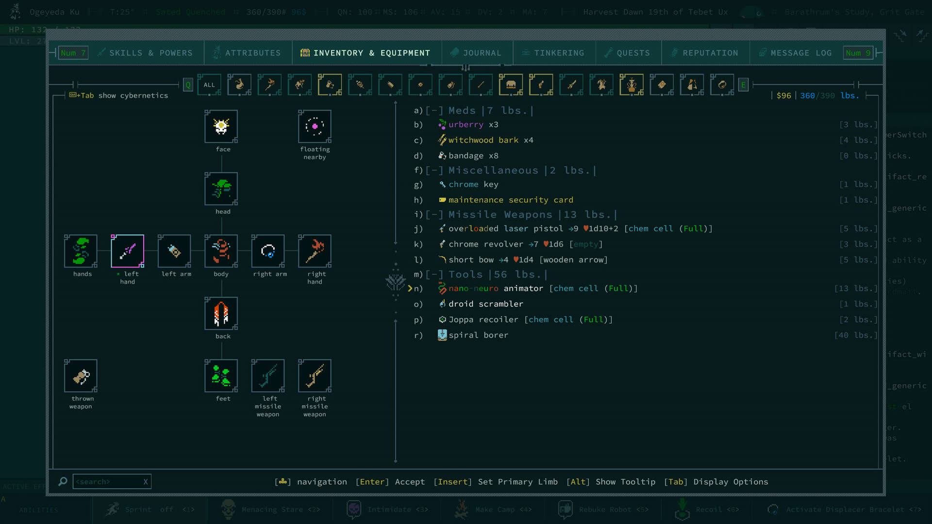Screenshot for Caves of Qud
