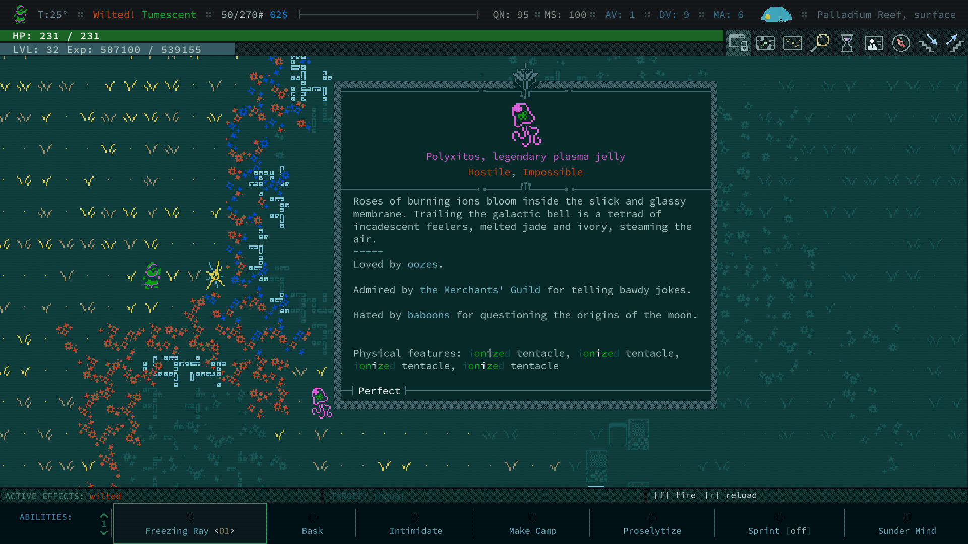 Screenshot for Caves of Qud