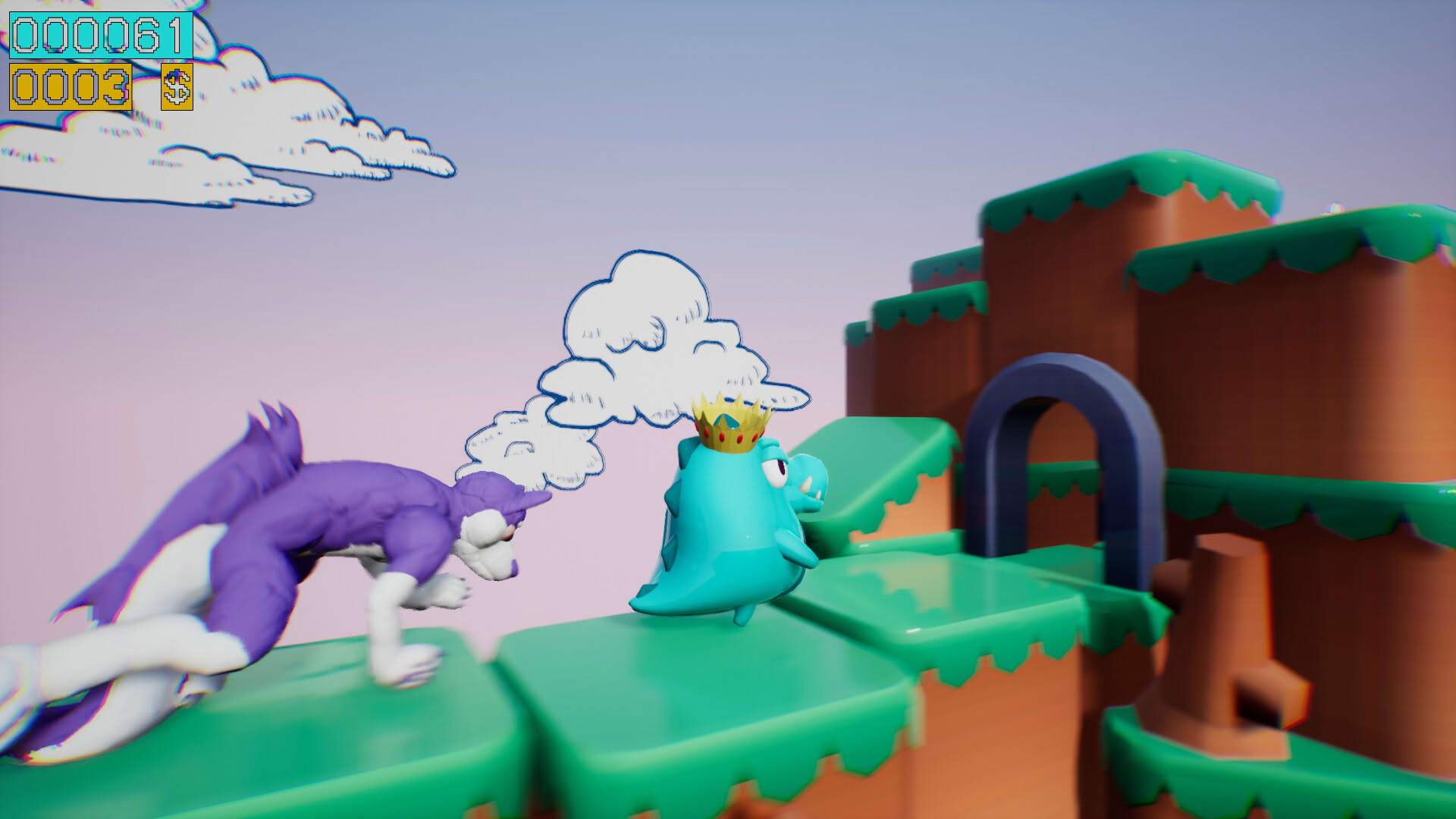 Screenshot for Dino Running from a Furry: Gamesforfarm