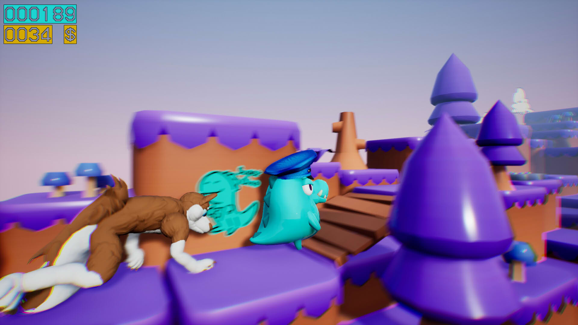 Screenshot for Dino Running from a Furry: Gamesforfarm