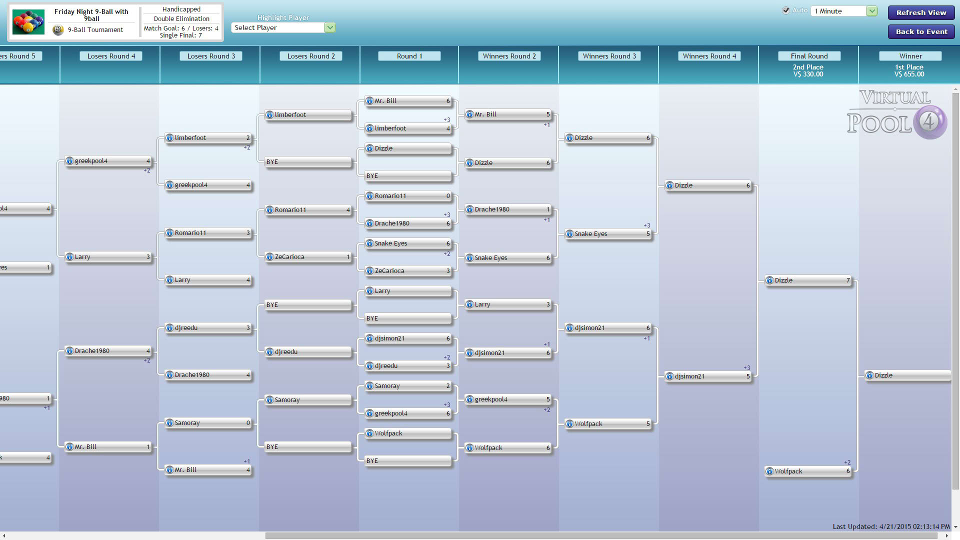 Screenshot for Virtual Pool 4