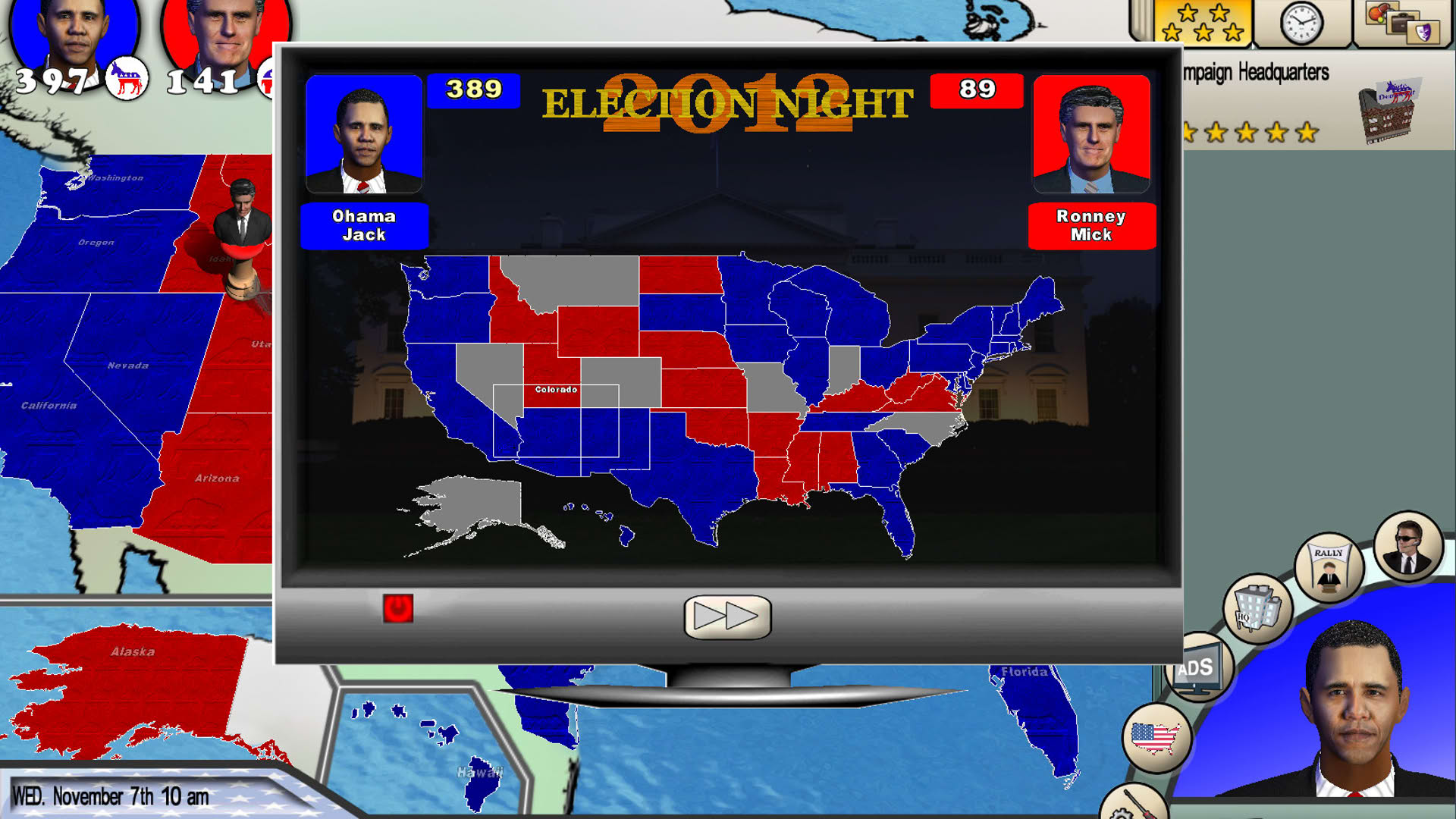 Screenshot for The Race for the White House