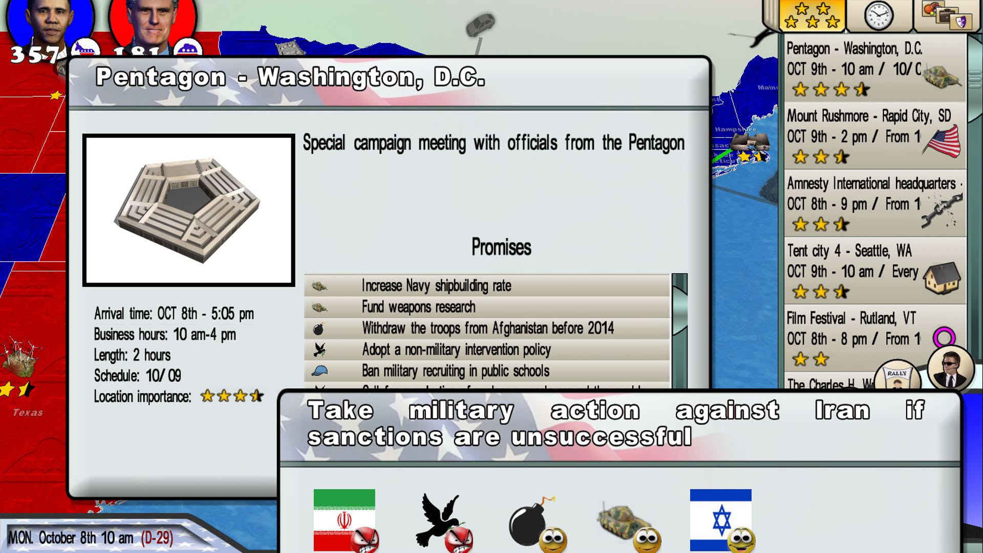 Screenshot for The Race for the White House