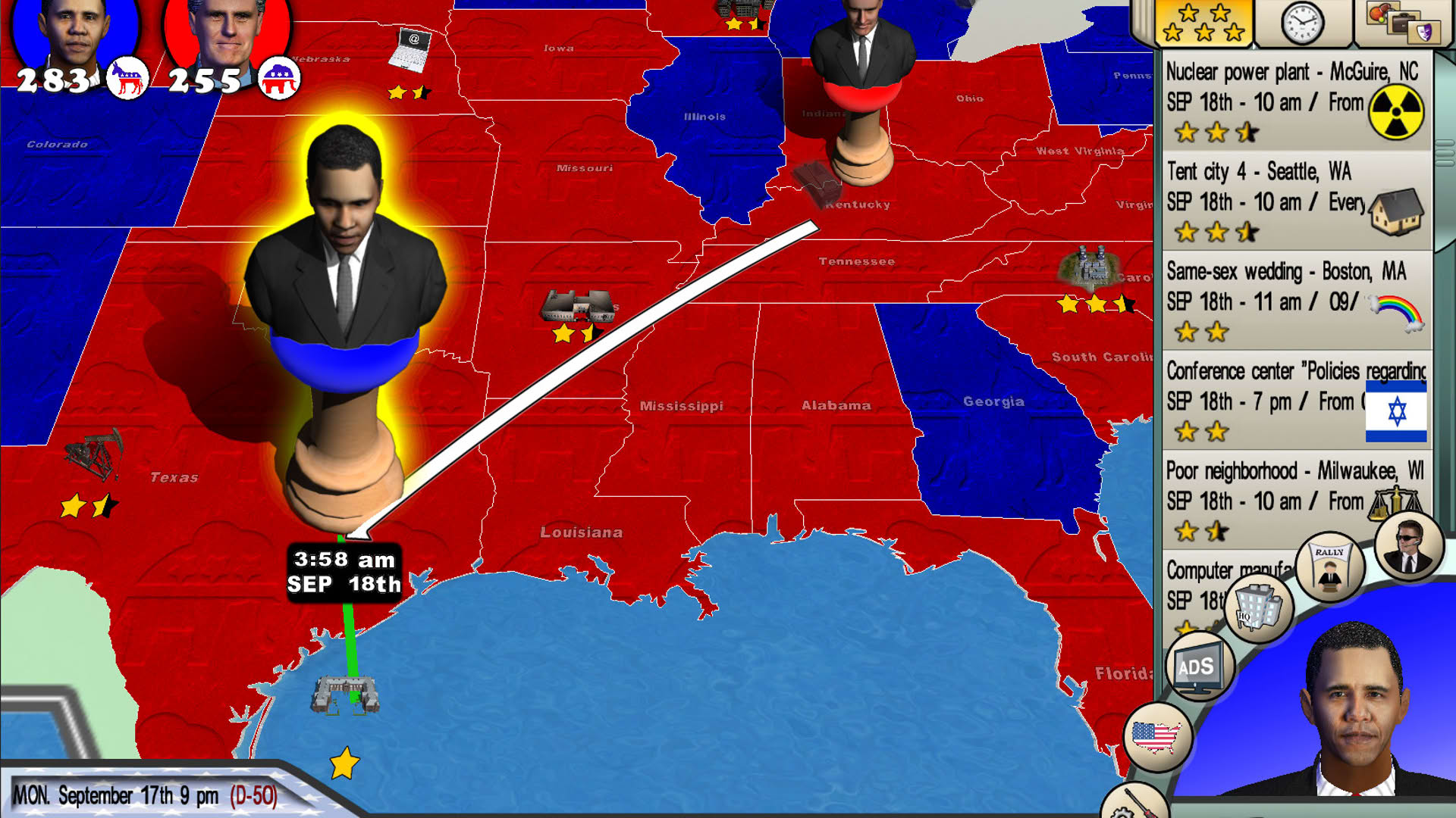 Screenshot for The Race for the White House