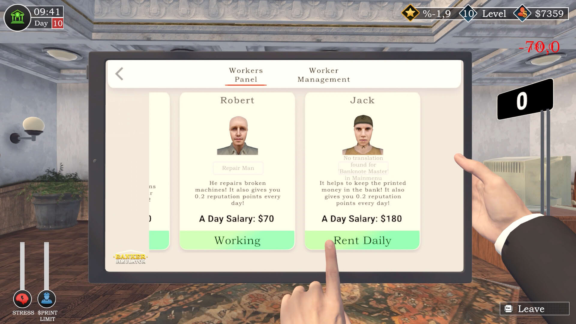 Screenshot for Banker Simulator