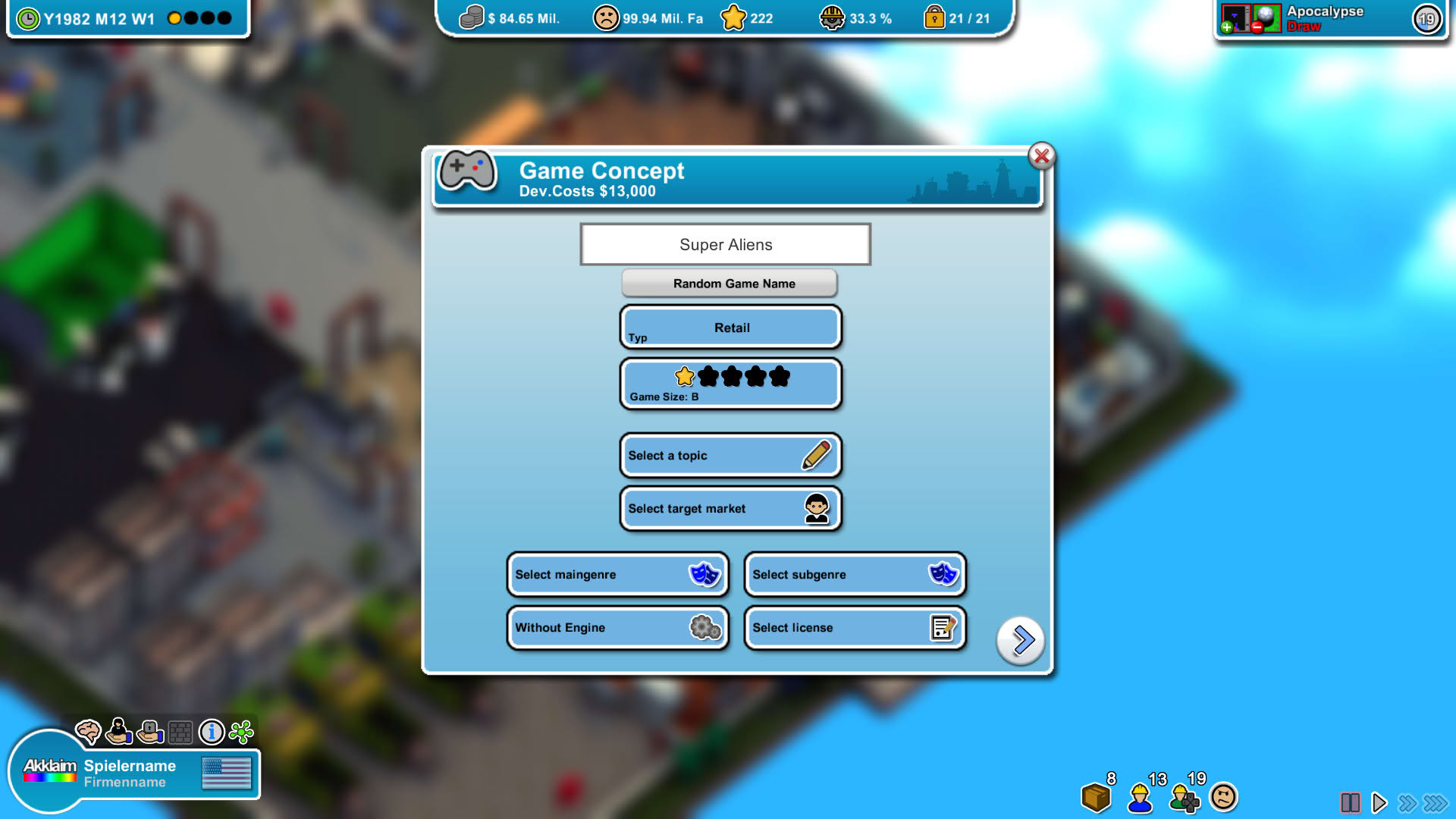 Screenshot for Mad Games Tycoon