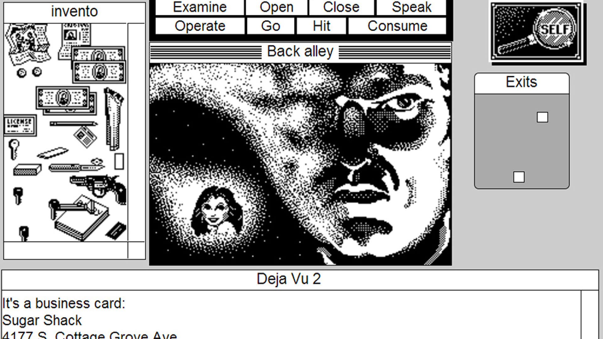 Screenshot for Deja Vu II: MacVenture Series