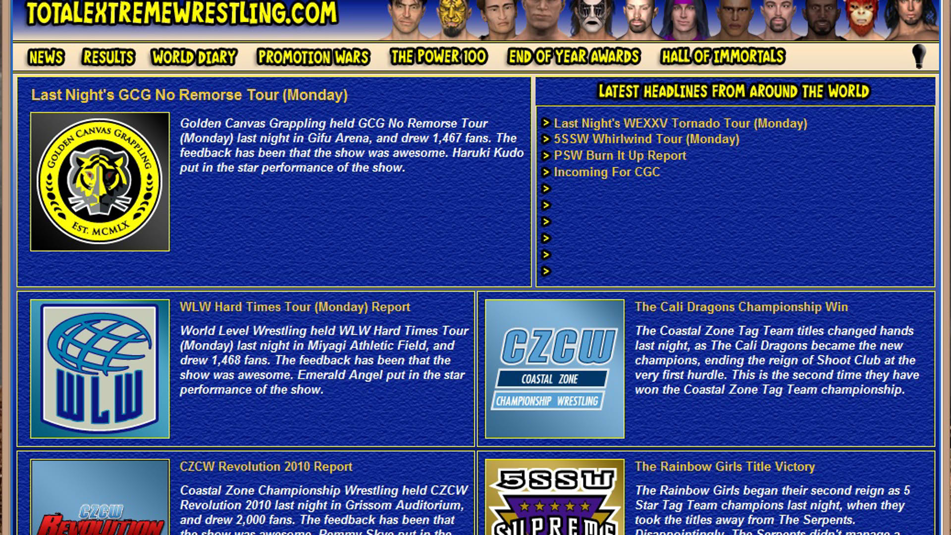 Screenshot for Total Extreme Wrestling 2010