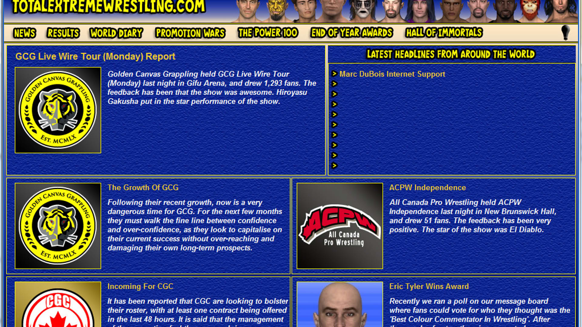 Screenshot for Total Extreme Wrestling 2010