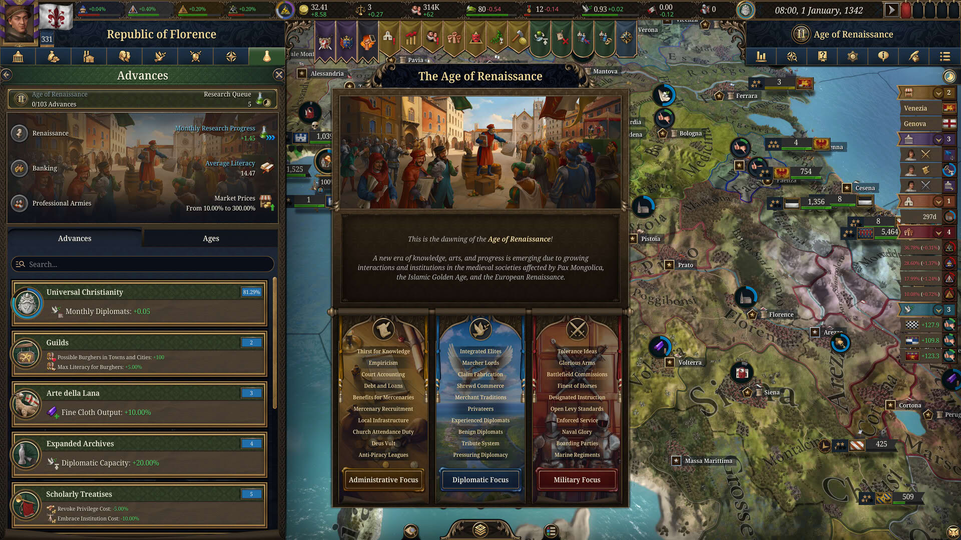 Screenshot for Europa Universalis V